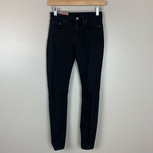 Acne Studios Bla Konst Skinny Fit Climb Jeans in Used Black size 26